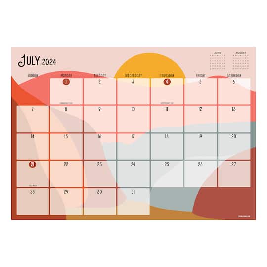 TF Publishing 2024-2025 Medium Landscapes Desk Pad Calendar